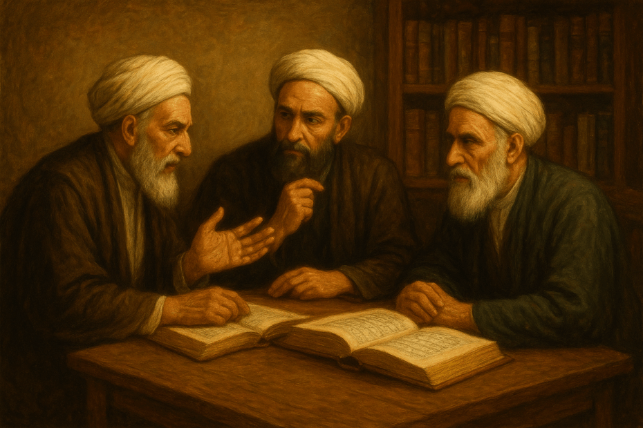 ilustrasi para ulama berdiskusi Jarh wa Ta'dil.