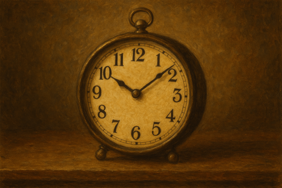 ilustrasi jam sebagai simbol menghargai waktu.