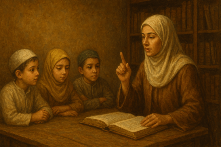 ilustrasi anak-anak menuntut ilmu.